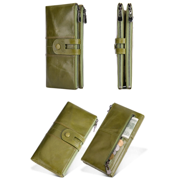 Retro Ladies RFID Wallet Leather Long Mobile Phone Bag