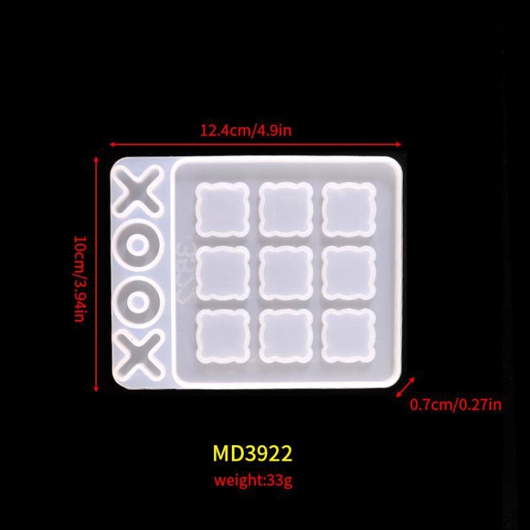 3 PCS DIY Crystal Elastic Chessboard Game Mold Nine Palace Game Chess Word Chess Mold, Specification: MD3922