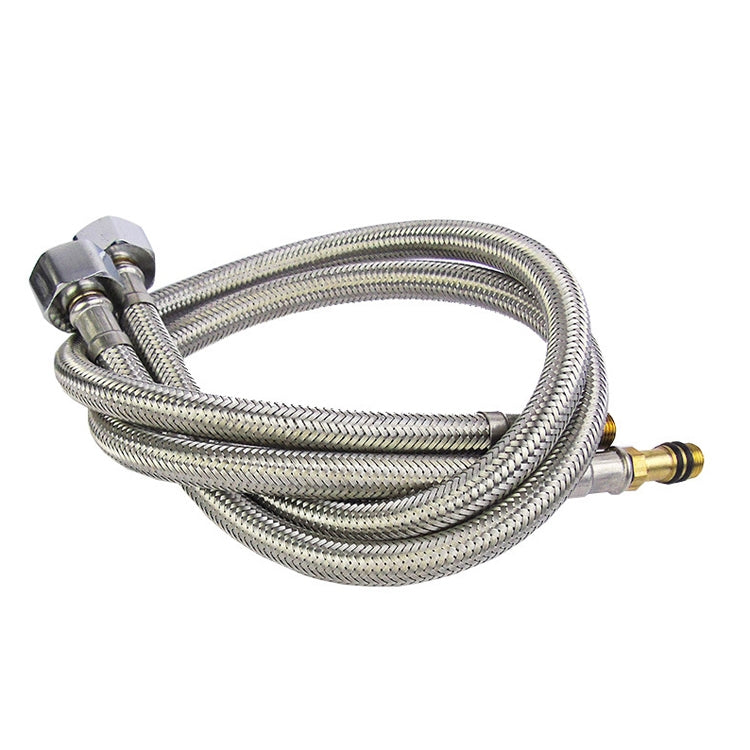 4 PCS Weave Stainless Steel Flexible Plumbing Pipes Cold Hot Mixer Faucet Water Pipe Hoses High Pressure Inlet Pipe, Specification: 100cm  1.8cm Copper Rod