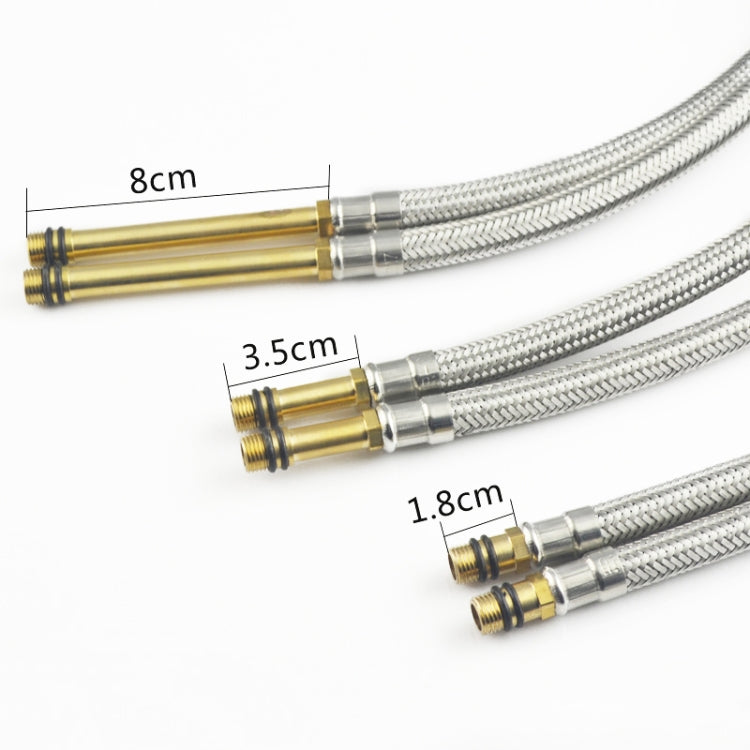 4 PCS Weave Stainless Steel Flexible Plumbing Pipes Cold Hot Mixer Faucet Water Pipe Hoses High Pressure Inlet Pipe, Specification: 40cm 3.5cm Copper Rod