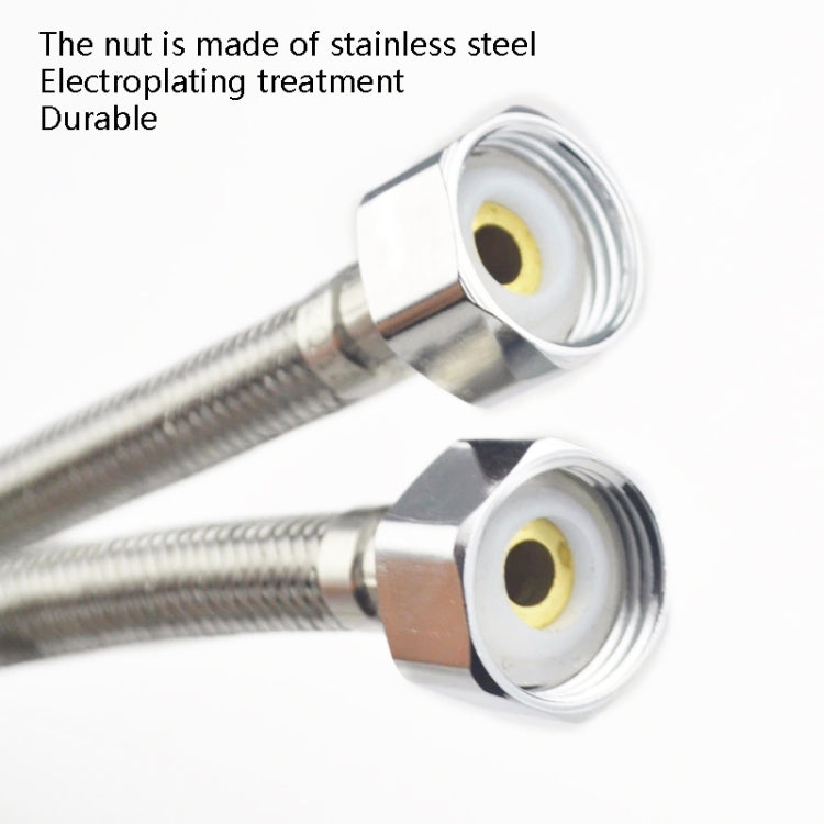 4 PCS Weave Stainless Steel Flexible Plumbing Pipes Cold Hot Mixer Faucet Water Pipe Hoses High Pressure Inlet Pipe, Specification: 50cm  3.5cm Copper Rod