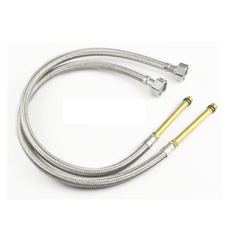 4 PCS Weave Stainless Steel Flexible Plumbing Pipes Cold Hot Mixer Faucet Water Pipe Hoses High Pressure Inlet Pipe, Specification: 100cm 3.5cm Copper Rod