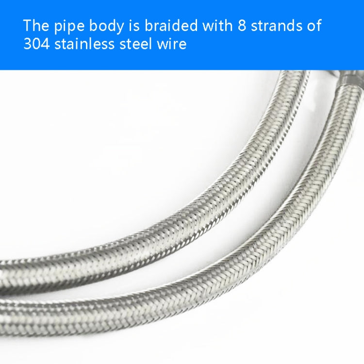 4 PCS Weave Stainless Steel Flexible Plumbing Pipes Cold Hot Mixer Faucet Water Pipe Hoses High Pressure Inlet Pipe, Specification: 40cm 8cm Copper Rod