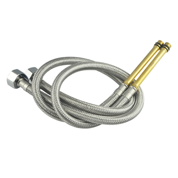 4 PCS Weave Stainless Steel Flexible Plumbing Pipes Cold Hot Mixer Faucet Water Pipe Hoses High Pressure Inlet Pipe, Specification: 100cm 8cm Copper Rod