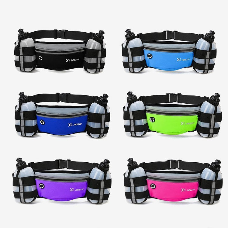 JUNLETU 1075  Outdoor Sports Waist Bag Multifunctional Fitness Running Phone Bag with Dual Water Bottle Pockets