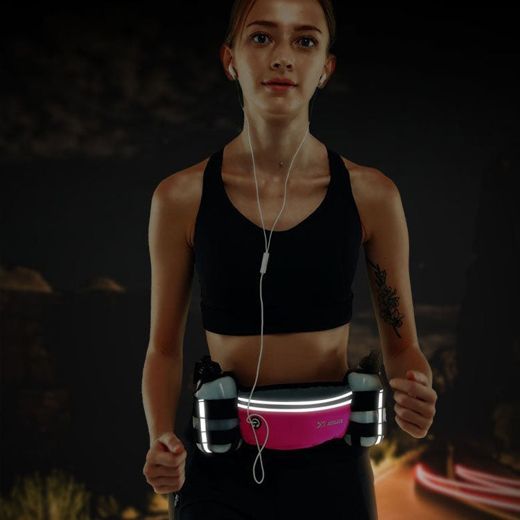 JUNLETU 1075  Outdoor Sports Waist Bag Multifunctional Fitness Running Phone Bag with Dual Water Bottle Pockets