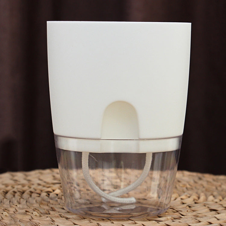 5 PCS Transparent Plastic Double-Layer Water Storage Automatic Water-Absorbing Flowerpot, Size: A707 Caliber 15.3cm