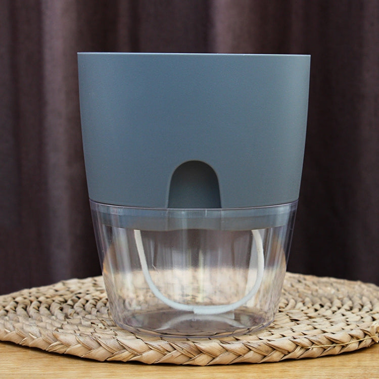5 PCS Transparent Plastic Double-Layer Water Storage Automatic Water-Absorbing Flowerpot, Size: A707 Caliber 15.3cm