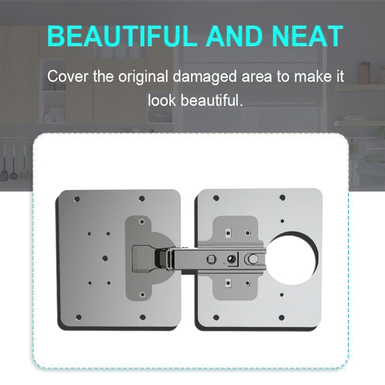 2 PCS Stainless Steel Hinge Repair Installer, Specification: 2 Repair Plates + Hinge + 16 Screws