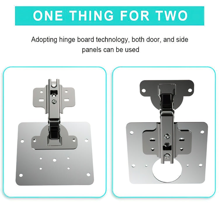 2 PCS Stainless Steel Hinge Repair Installer, Specification: 2 Repair Plates + Hinge + 16 Screws