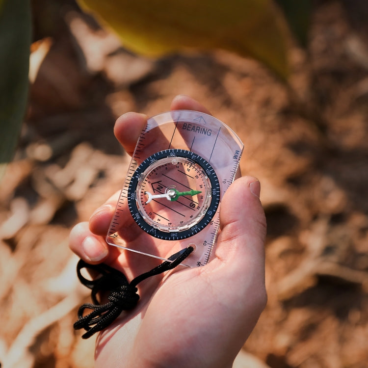 4 PCS 2 in 1 Compass With Map Measuring Ruler Outdoor Multifunctional Compass