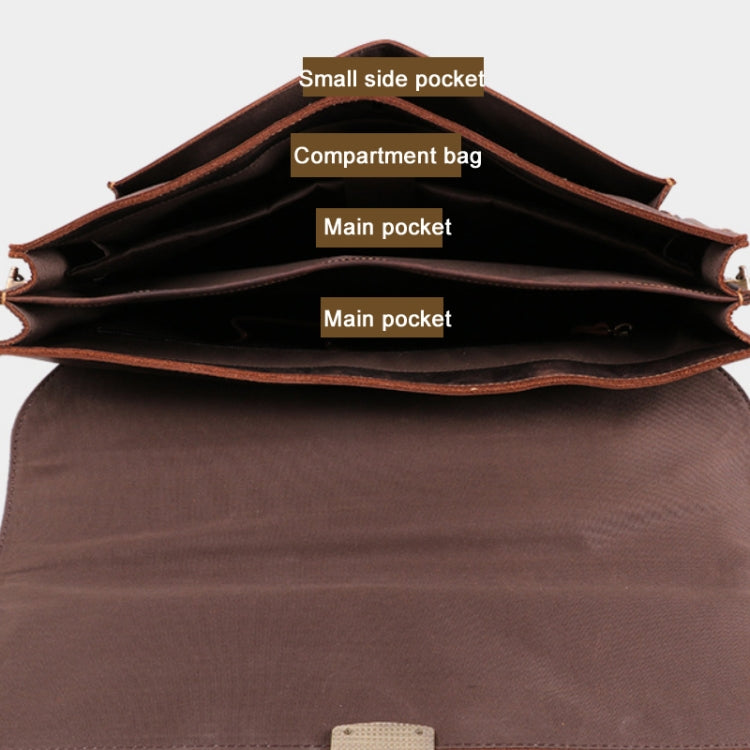 Men Business Briefcase 15.6-Inch Multi-Function Computer Handbag