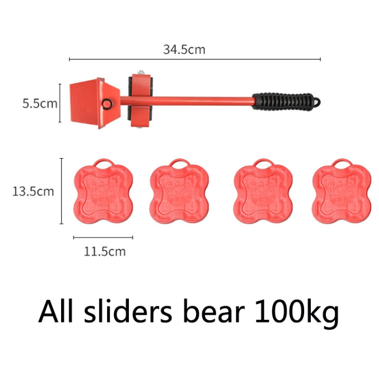 CY-0102 5 in 1 Household Moving Bed Heavy Object Moving Pulley Furniture Shifter Multifunctional Carrier, Model: Cartoon (100KG)