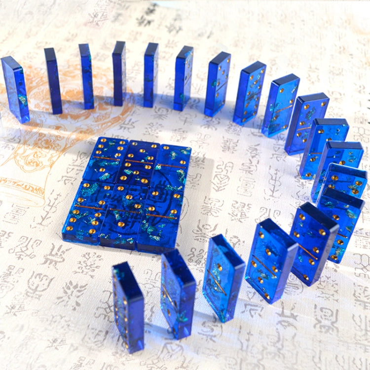 2 PCS DIY Domino Mold Crystal Epoxy Number Plate Mold(Set of MD3509 A + B)