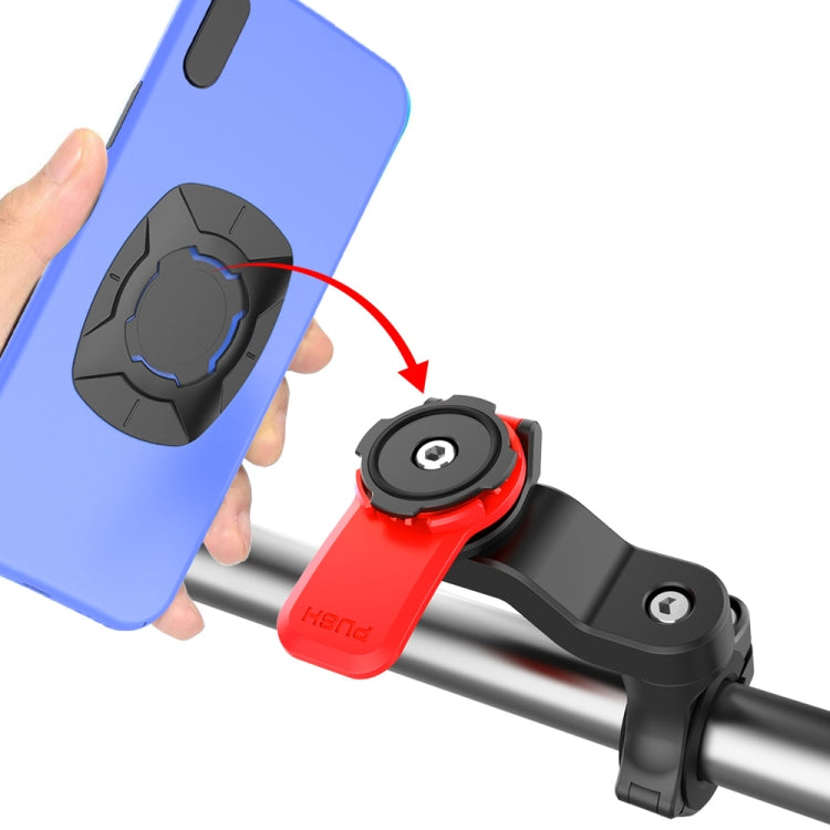 HL-143A Bicycle Mobile Phone Bracket Cycling Navigation Shockproof Bicycle Rotating Mobile Phone Frame(Black)
