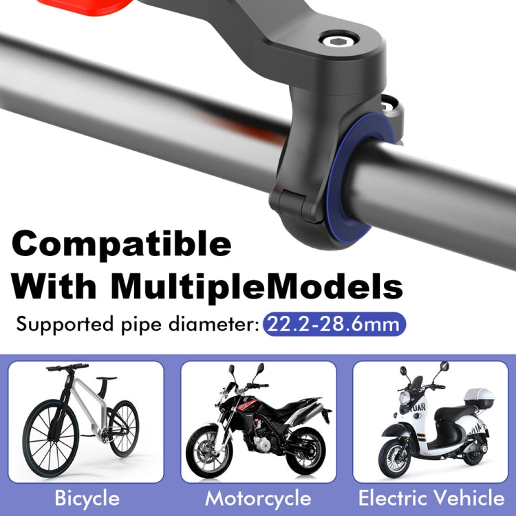 HL-143A Bicycle Mobile Phone Bracket Cycling Navigation Shockproof Bicycle Rotating Mobile Phone Frame(Black)