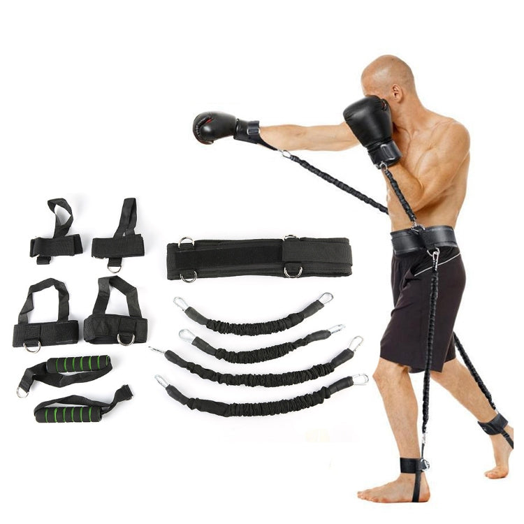 Bounce Trainer Fitness Resistance Band Boxing Suit Latex Tube Tension Rope Leg Waist Trainer, Weight: 80 Pounds