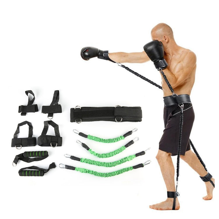 Bounce Trainer Fitness Resistance Band Boxing Suit Latex Tube Tension Rope Leg Waist Trainer, Weight: 80 Pounds