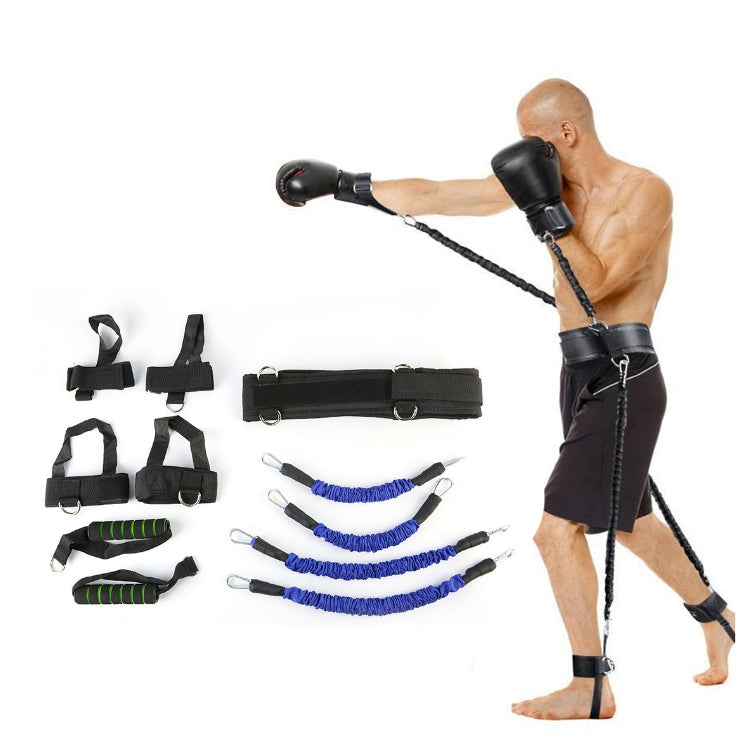 Bounce Trainer Fitness Resistance Band Boxing Suit Latex Tube Tension Rope Leg Waist Trainer, Weight: 80 Pounds