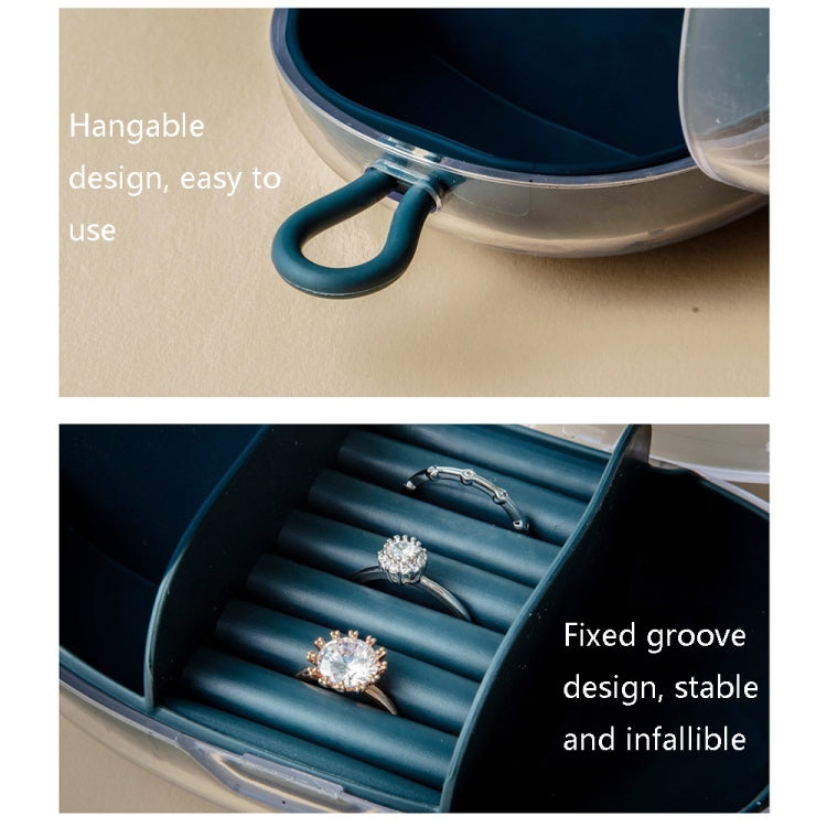 2 PCS TM20010 Portable Earrings Jewelry Storage Box(Random Color Delivery)