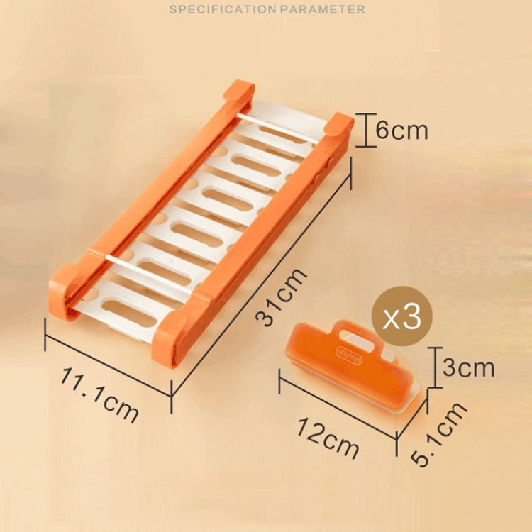 2 PCS TM21009 Sealing Bag Telescopic Suspension Frame Preservation Bag Refrigerator Track