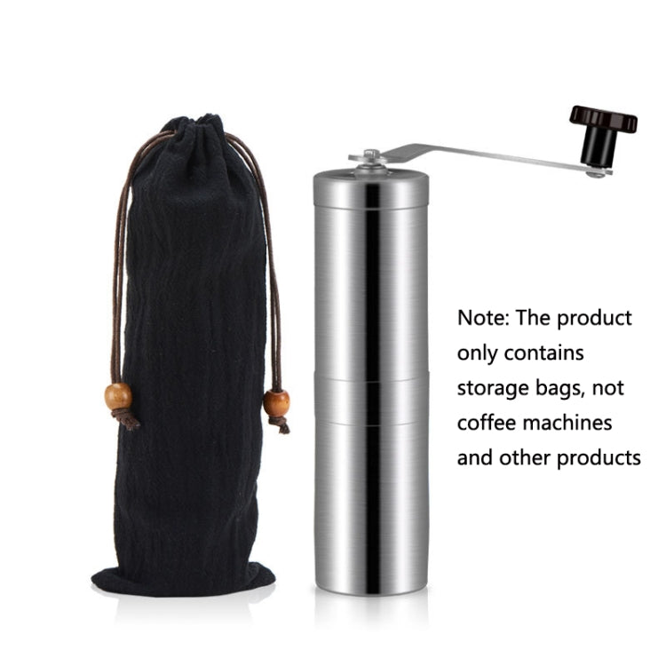2 PCS Portable Coffee Machine Shaker Grinder Storage Cotton Bag(Black)