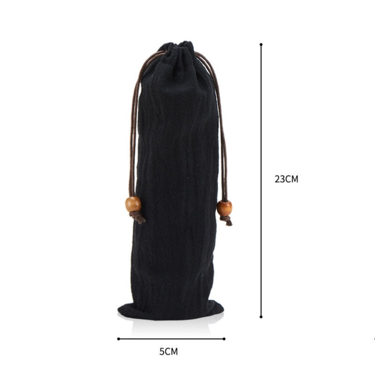 2 PCS Portable Coffee Machine Shaker Grinder Storage Cotton Bag(Black)