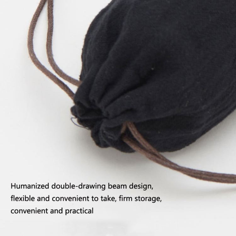 2 PCS Portable Coffee Machine Shaker Grinder Storage Cotton Bag(Black)