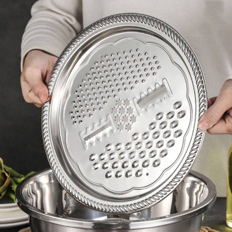 3 in 1 Thickened  Stainless Steel Multifunctional Grater Kitchen Draining And Washing Basin Set