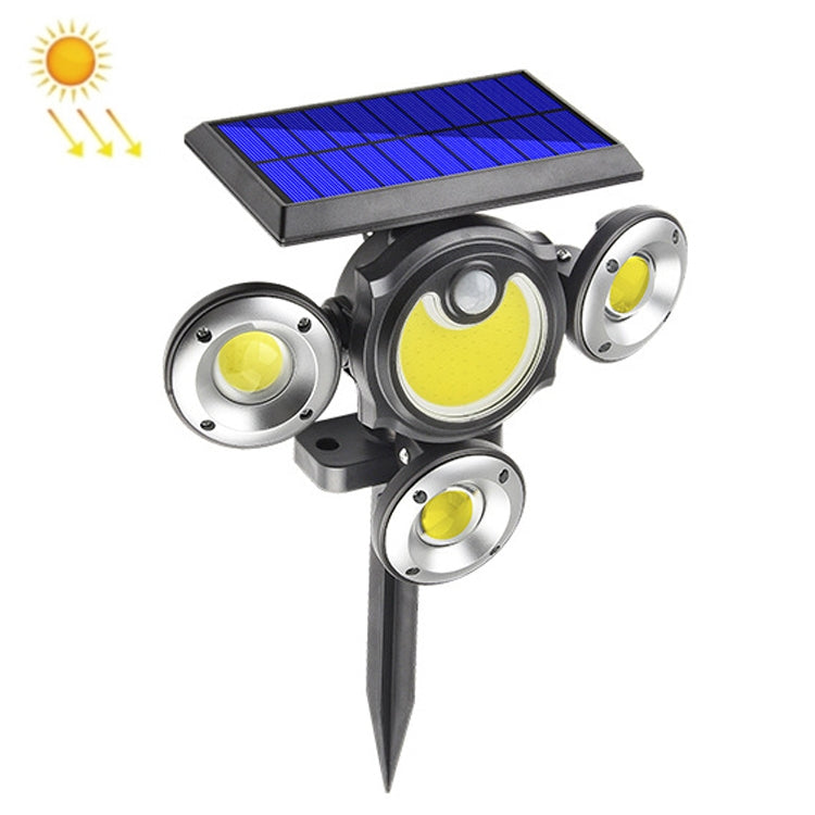 104 COB TG-TY080 Solar Wall Light 4-Head Rotating Outdoor Waterproof Street Light Human Body Induction Garden Lawn Lamp