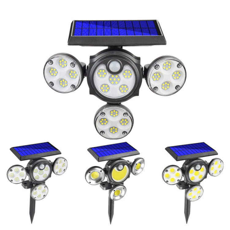 104 COB TG-TY080 Solar Wall Light 4-Head Rotating Outdoor Waterproof Street Light Human Body Induction Garden Lawn Lamp