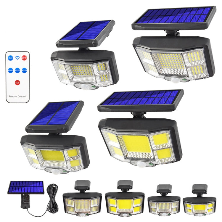 TG-TY085 Solar Outdoor Human Body Induction Wall Light Household Garden Waterproof Street Light wIth Remote Control, Spec: 96 LED Integrated