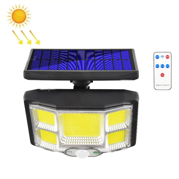 TG-TY085 Solar Outdoor Human Body Induction Wall Light Household Garden Waterproof Street Light wIth Remote Control, Spec: 168 COB  Integrated