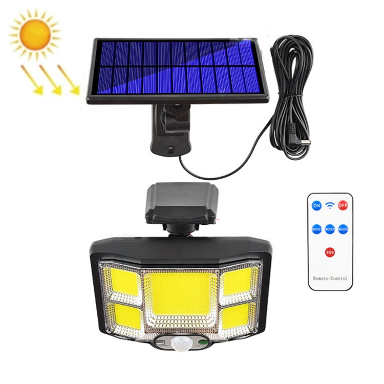 TG-TY085 Solar Outdoor Human Body Induction Wall Light Household Garden Waterproof Street Light wIth Remote Control, Spec: 168 COB Separated