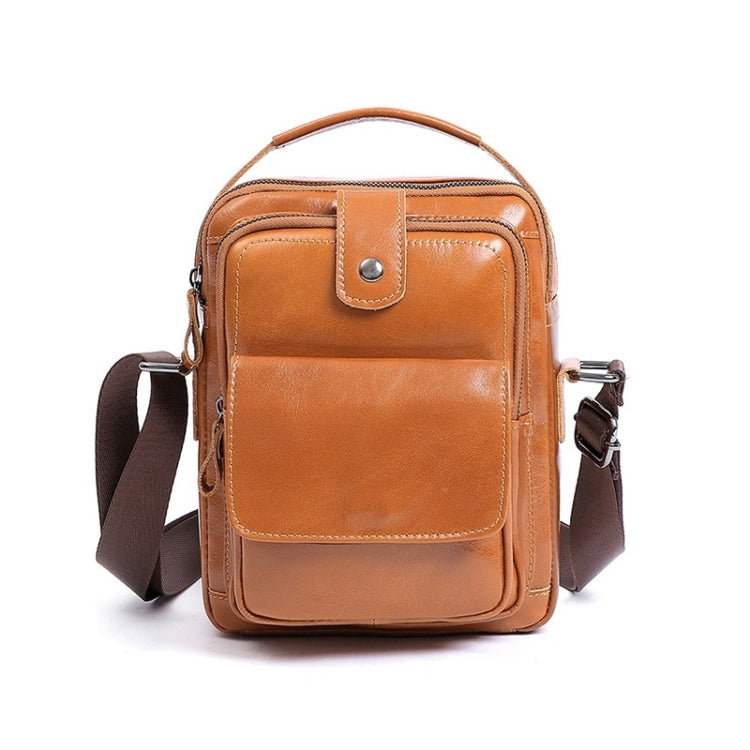 6509 Men Cowhide Multifunctional One-Shoulder Messenger Bag