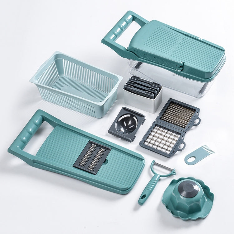 Kitchen Vegetable Cutter Double Panel Multifunctional Diced Vegetable Cutter(Blue)