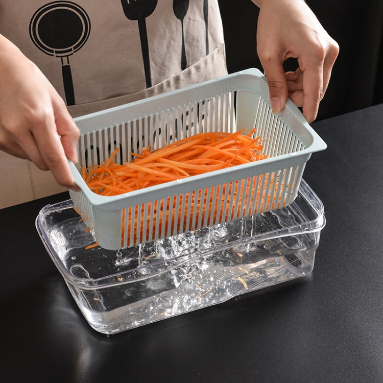 Kitchen Vegetable Cutter Double Panel Multifunctional Diced Vegetable Cutter(Blue)