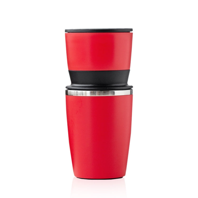 Portable Coffee Beans Grinder Home Hand-Cranked Coffee Machine Stainless Steel Grinder(Red)
