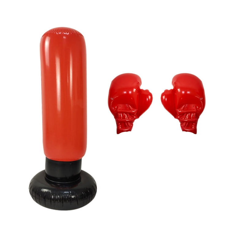 YHS025 2 in 1 Adult Children PVC Inflatable Vertical Boxing Column Non-Tumbler Inflatable Sandbags Set(Boxing Column + Gloves)