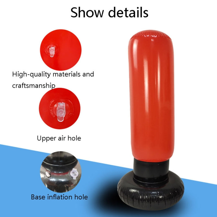 YHS025 2 in 1 Adult Children PVC Inflatable Vertical Boxing Column Non-Tumbler Inflatable Sandbags Set(Boxing Column + Gloves)
