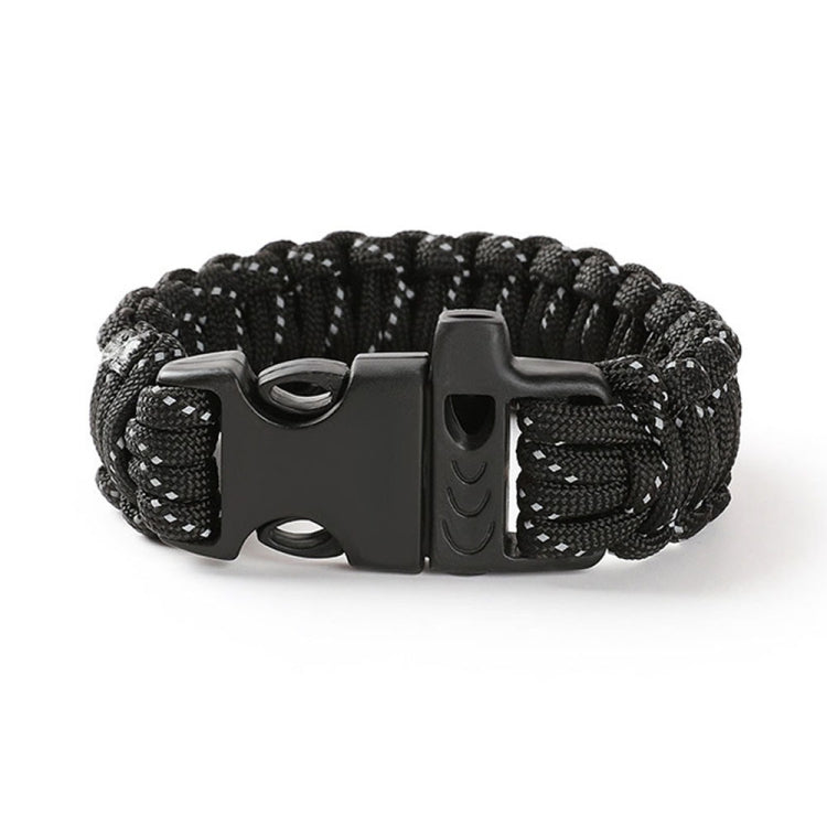 4 PCS Nine-Core Reflective Umbrella Rope Woven Bracelet Survival Whistle Emergency Umbrella Rope Wristband
