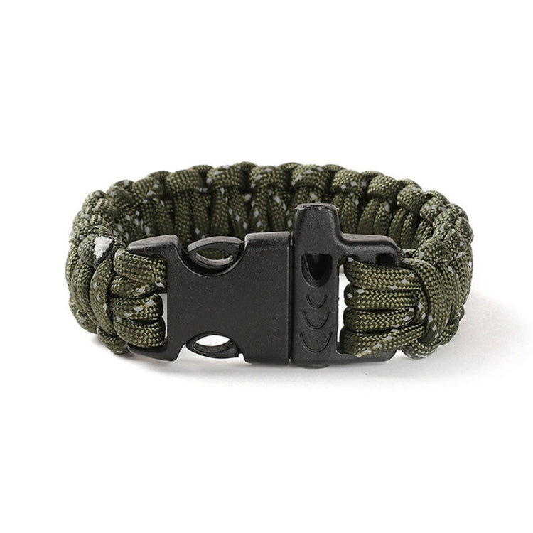 4 PCS Nine-Core Reflective Umbrella Rope Woven Bracelet Survival Whistle Emergency Umbrella Rope Wristband