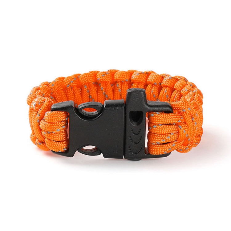 4 PCS Nine-Core Reflective Umbrella Rope Woven Bracelet Survival Whistle Emergency Umbrella Rope Wristband