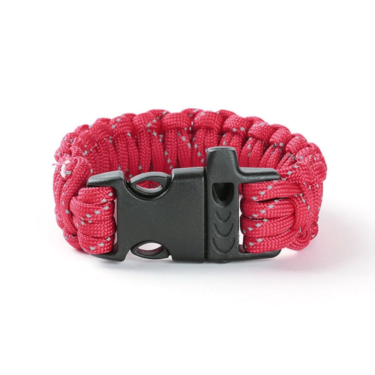 4 PCS Nine-Core Reflective Umbrella Rope Woven Bracelet Survival Whistle Emergency Umbrella Rope Wristband