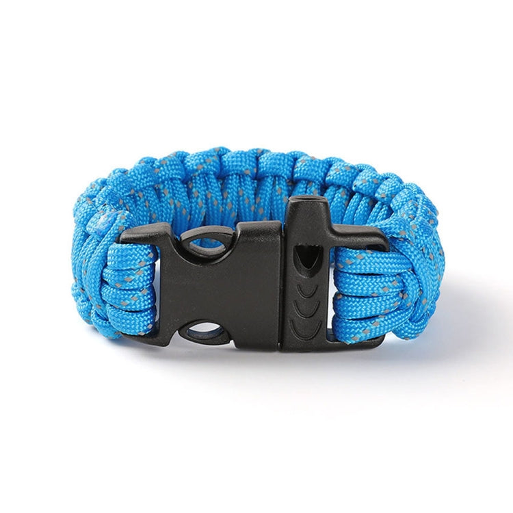 4 PCS Nine-Core Reflective Umbrella Rope Woven Bracelet Survival Whistle Emergency Umbrella Rope Wristband