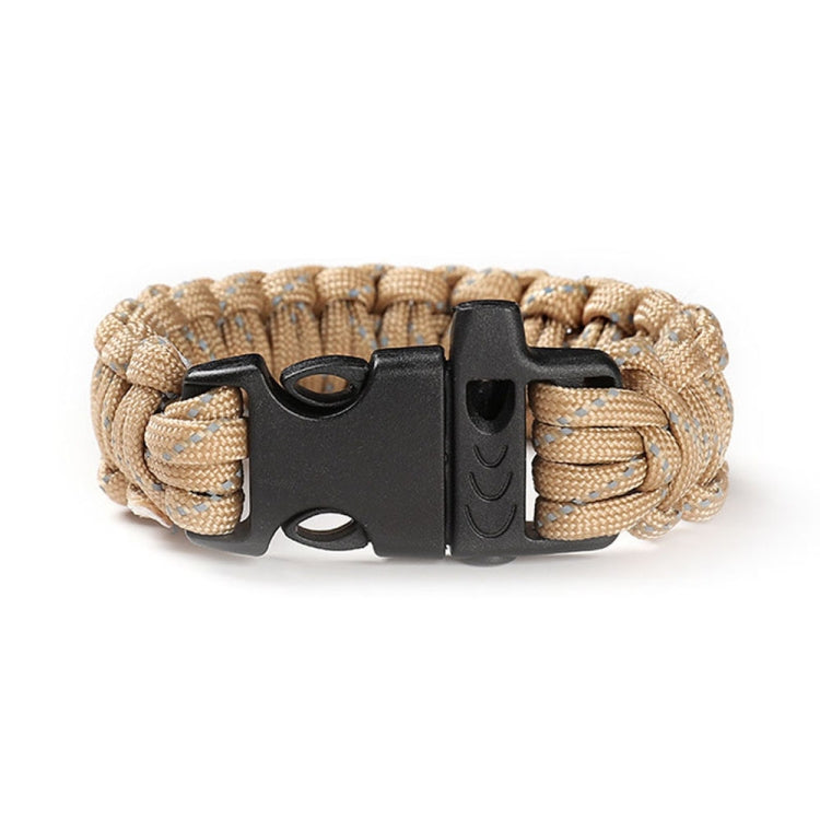 4 PCS Nine-Core Reflective Umbrella Rope Woven Bracelet Survival Whistle Emergency Umbrella Rope Wristband
