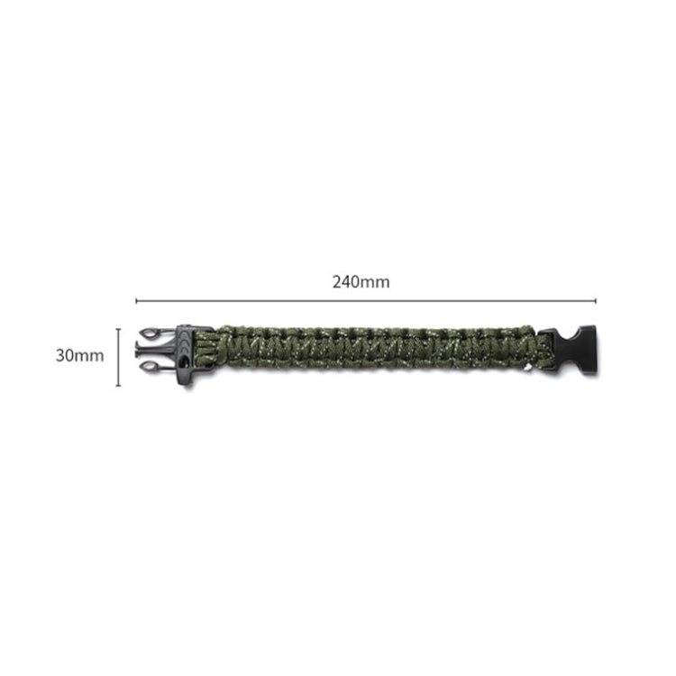 4 PCS Nine-Core Reflective Umbrella Rope Woven Bracelet Survival Whistle Emergency Umbrella Rope Wristband