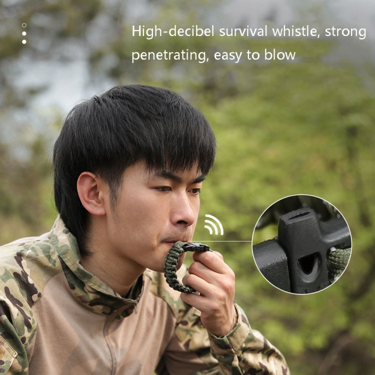 4 PCS Nine-Core Reflective Umbrella Rope Woven Bracelet Survival Whistle Emergency Umbrella Rope Wristband