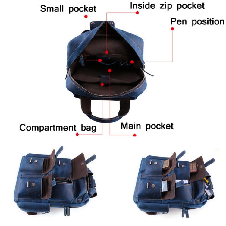 B827 Men Outdoor Travel Large Capacity Laptop Backpack