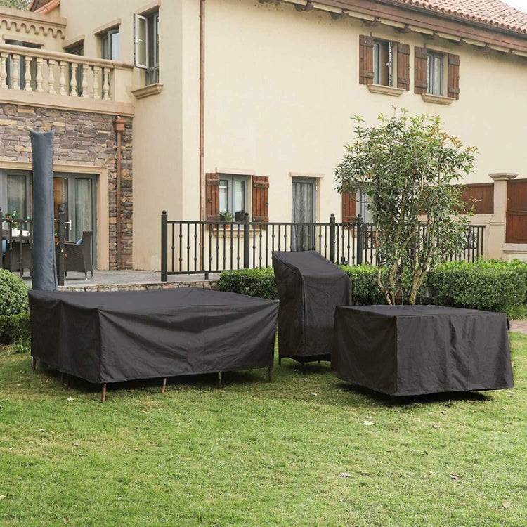 Outdoor Oxford Cloth Furniture Cover Garden Dustproof Waterproof And UV-Proof Table And Chair Protective Cover, Size: 213x132x74cm(Black)